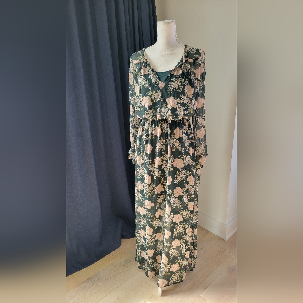 A NEW DAY | Green Floral Maxi Dress
